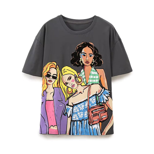 Loose And Versatile Printed T-Shirt