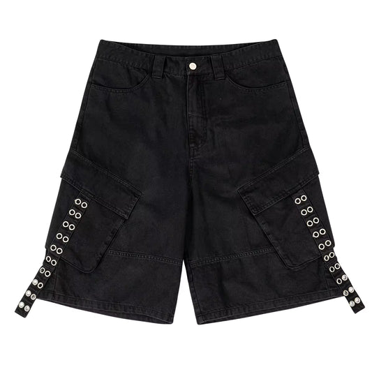 Cotton Multi-Pocket Denim Shorts